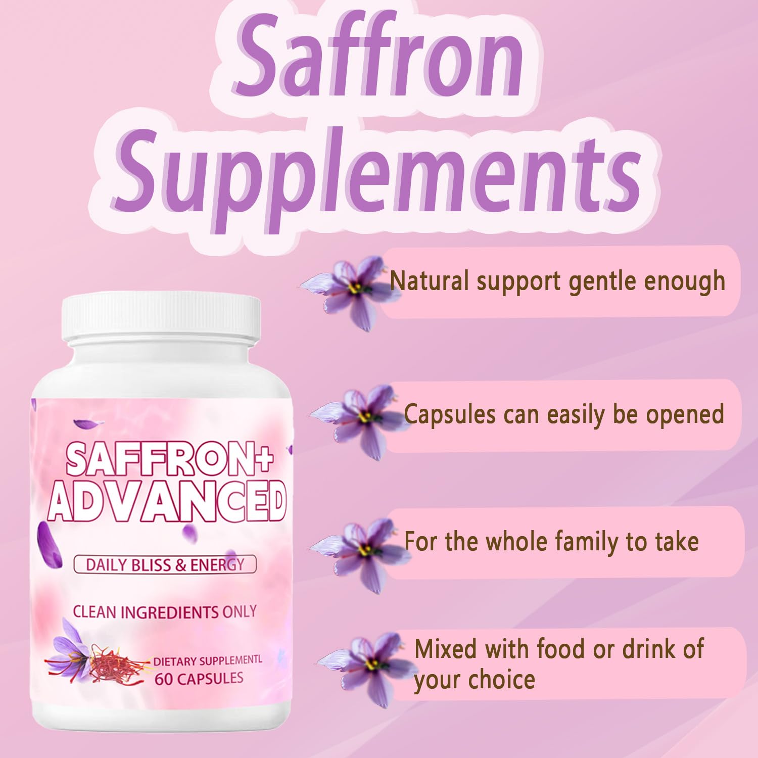 Auren Saffron Supplements,Advanced 10-in-1 Wellness Supplement | Ashwagandha, Fat-Soluble Vitamin C, Saffron Extract, Magnesium, Turmeric | 60 Vegan Capsules | Non-GMO - TrustMedUSA