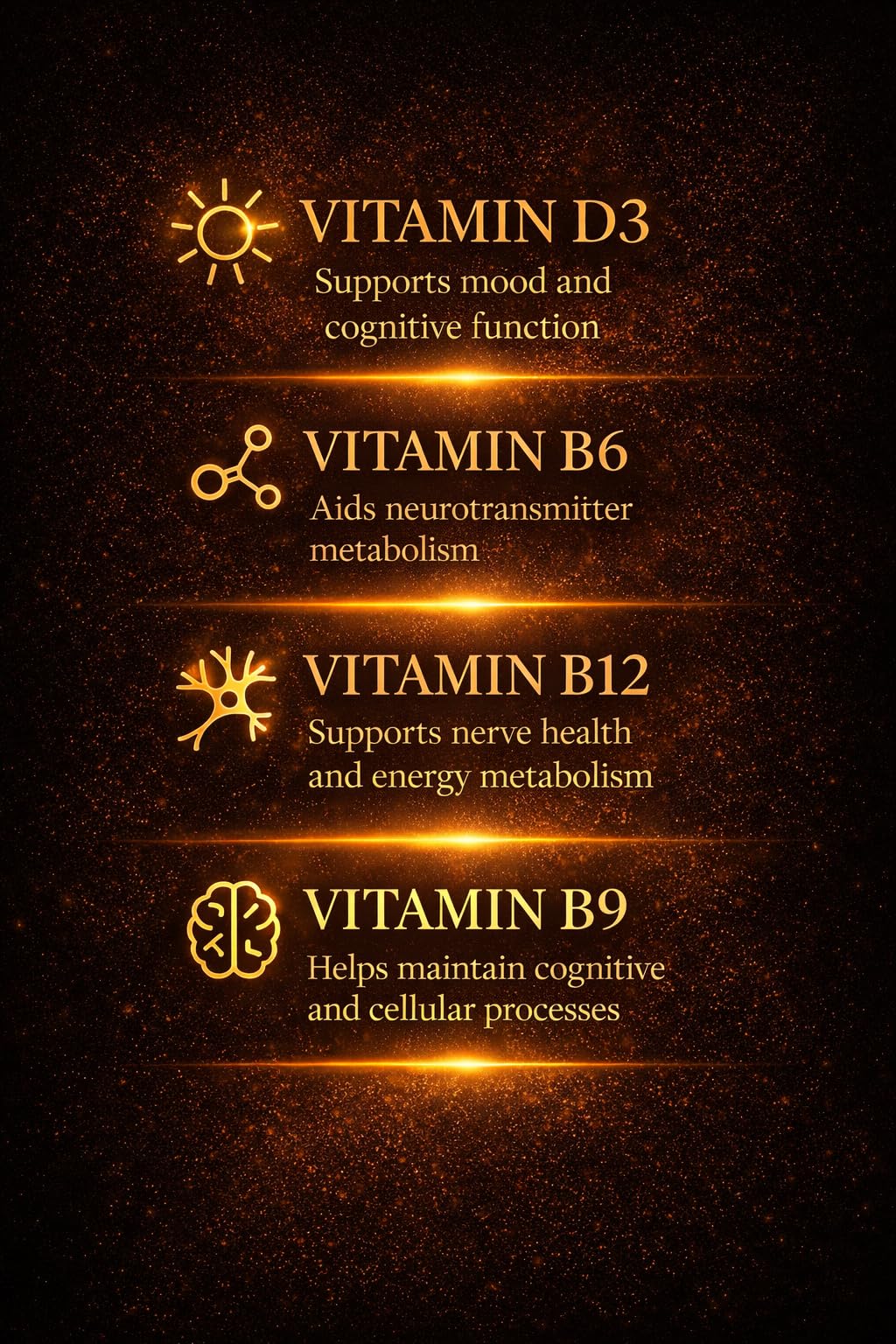 AURUM BOTANICA Best Brain Supplement for Memory and Focus - L-Theanine, Lion's Main, Vitamin B6, B12, D3, Folate, L-Tyrosine, Bacopa Monnieri, Alpha GPC, Theacrine, 30mg of Natural Caffeine (60 Count) - TrustMedUSA