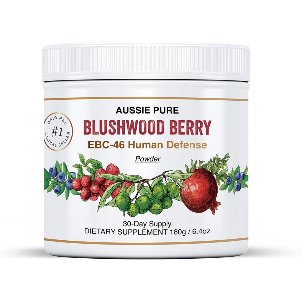 Aussie Pure Blushwood Berry Powder EBC-46 - Maximum Strength Immune and Cell Support - Contains The Fruit and Seed - 180g/6.4oz Per Container - TrustMedUSA
