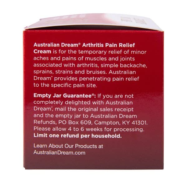 Australian Dream Arthritis Pain Relief Cream - 4oz, Pack of 6 - TrustMedUSA