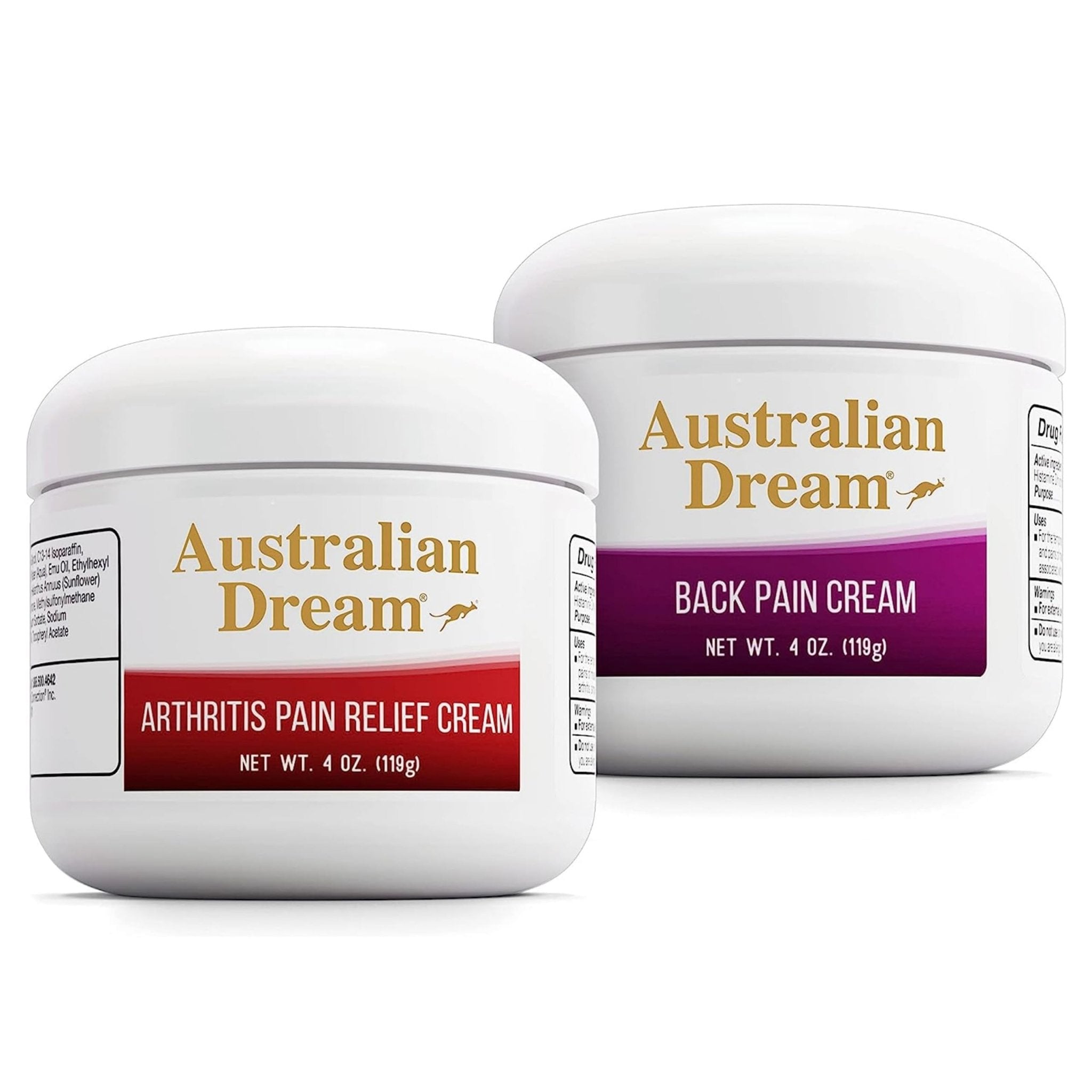 Australian Dream Arthritis Pain Relief Cream & Back Pain Cream - Soothing, Non-Greasy Pain Relief Creams - Topical Arthritis Pain Relief Good for Muscle Aches, Joint Pain, or Back Pain - 4 oz Bundle - TrustMedUSA