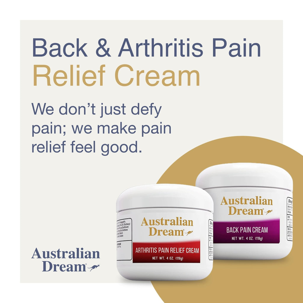 Australian Dream Arthritis Pain Relief Cream & Back Pain Cream - Soothing, Non-Greasy Pain Relief Creams - Topical Arthritis Pain Relief Good for Muscle Aches, Joint Pain, or Back Pain - 4 oz Bundle - TrustMedUSA