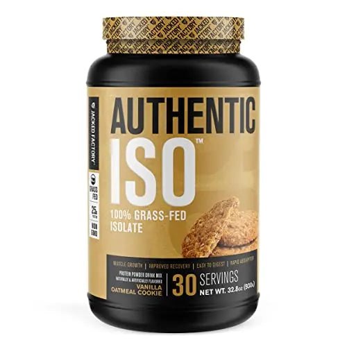 Authentic ISO Grass Fed Whey Protein Isolate Powder - Low Carb, Non-GMO Muscle - TrustMedUSA