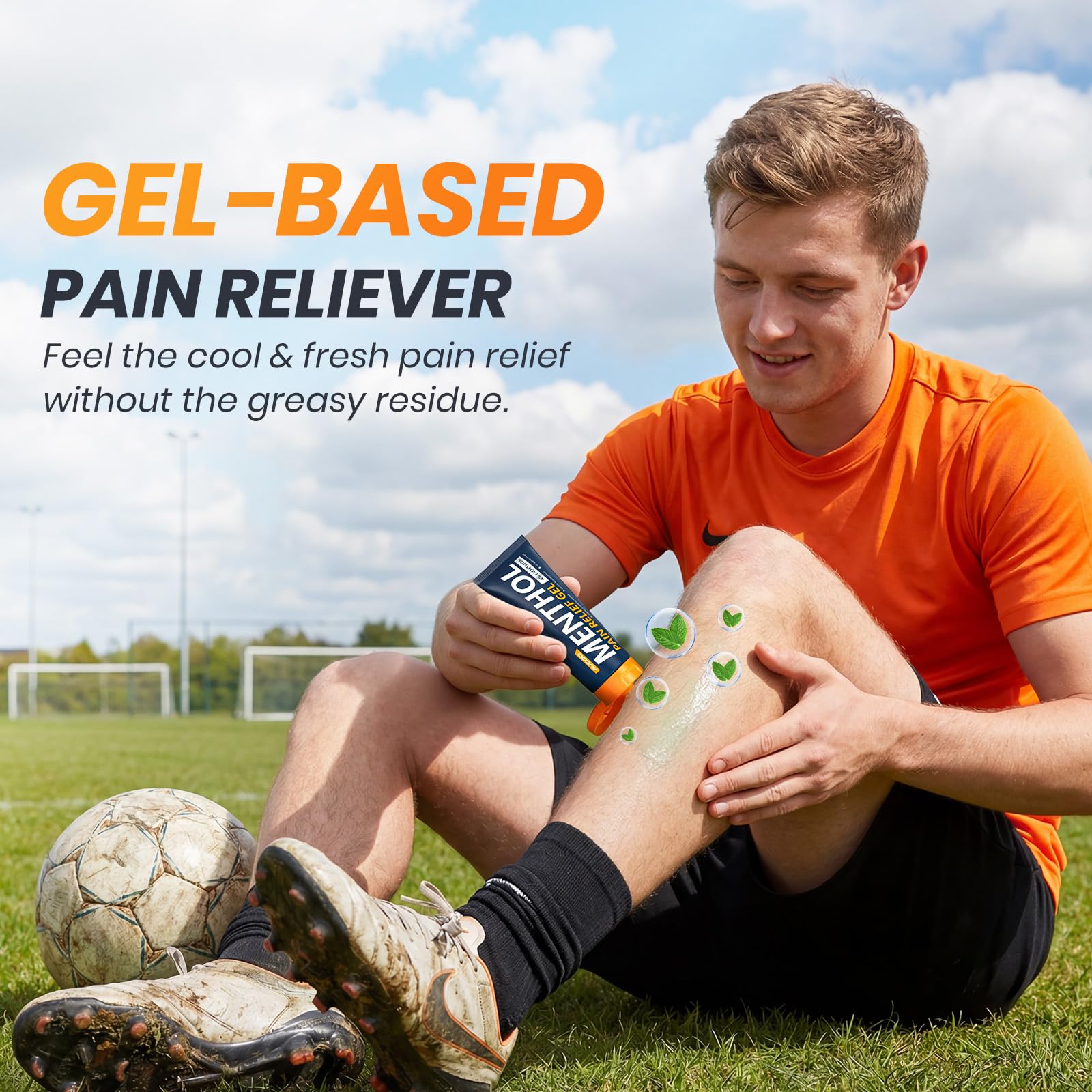 AVCOO 4% Menthol Pain Relief Gel, Cooling Sensation for Arthritis, Knees, Joint, Sore Muscle, Neck, Shoulder and Lower Back Pain Relief, Grease-Free Gel, 2 Packs (3 OZ Per Pack) - TrustMedUSA