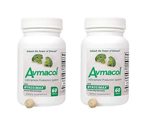 AVMACOL® (120) 2 Bottle Value Sulforaphane Supplement with Myrosinase - TrustMedUSA