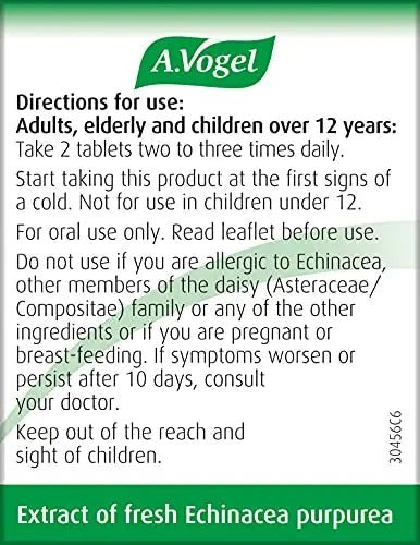 A.Vogel Echinaforce Echinacea Tablets | Relieves Cold & Flu Symptoms by Strengthening - TrustMedUSA