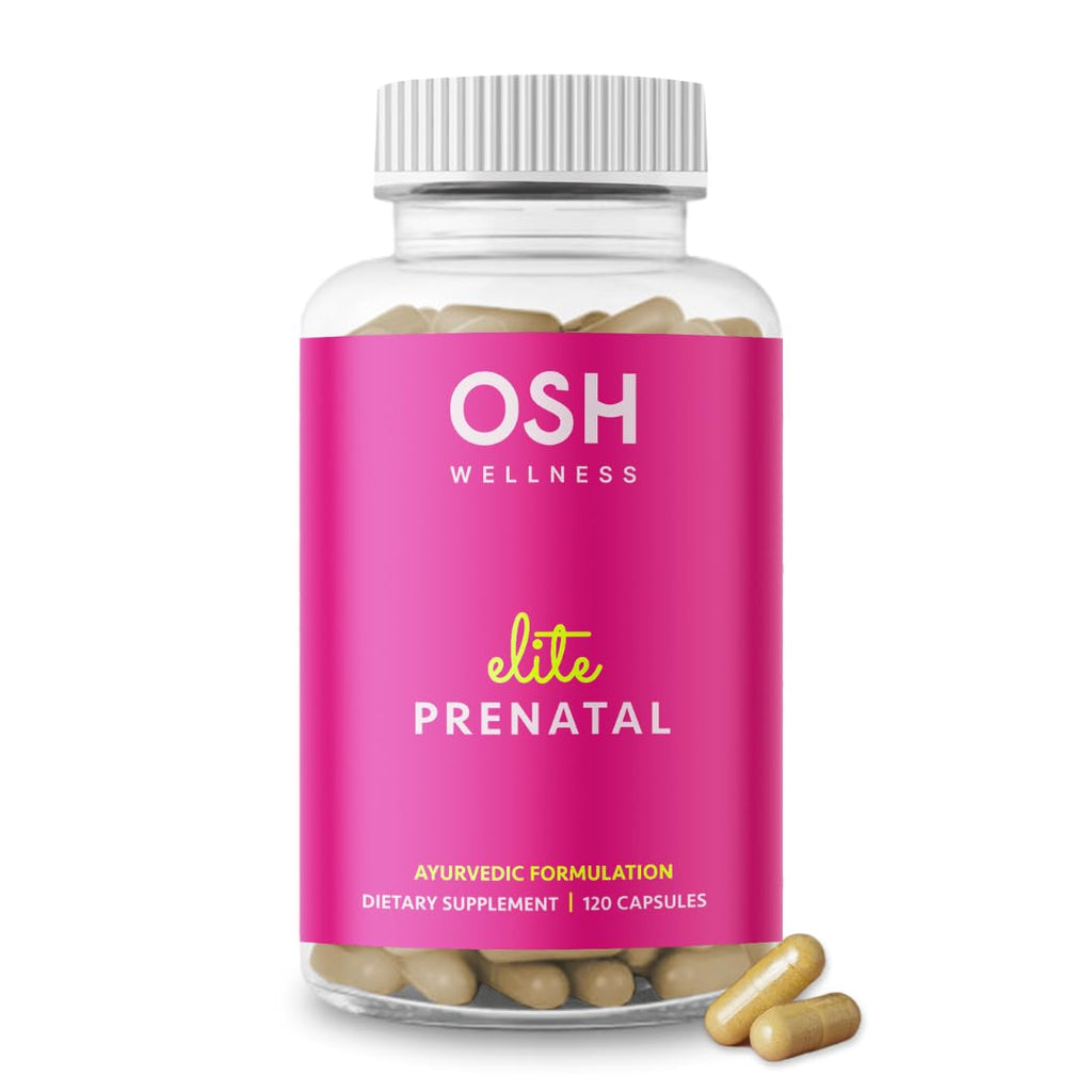 Ayurvedic Elite Prenatal Vitamins with Folate, Choline, Iron, Iodine & more | Made in USA | Optimal Bioavailability | Supports Baby's Growth and Brain Development | 30 Day Supply - OSH Wellness - TrustMedUSA
