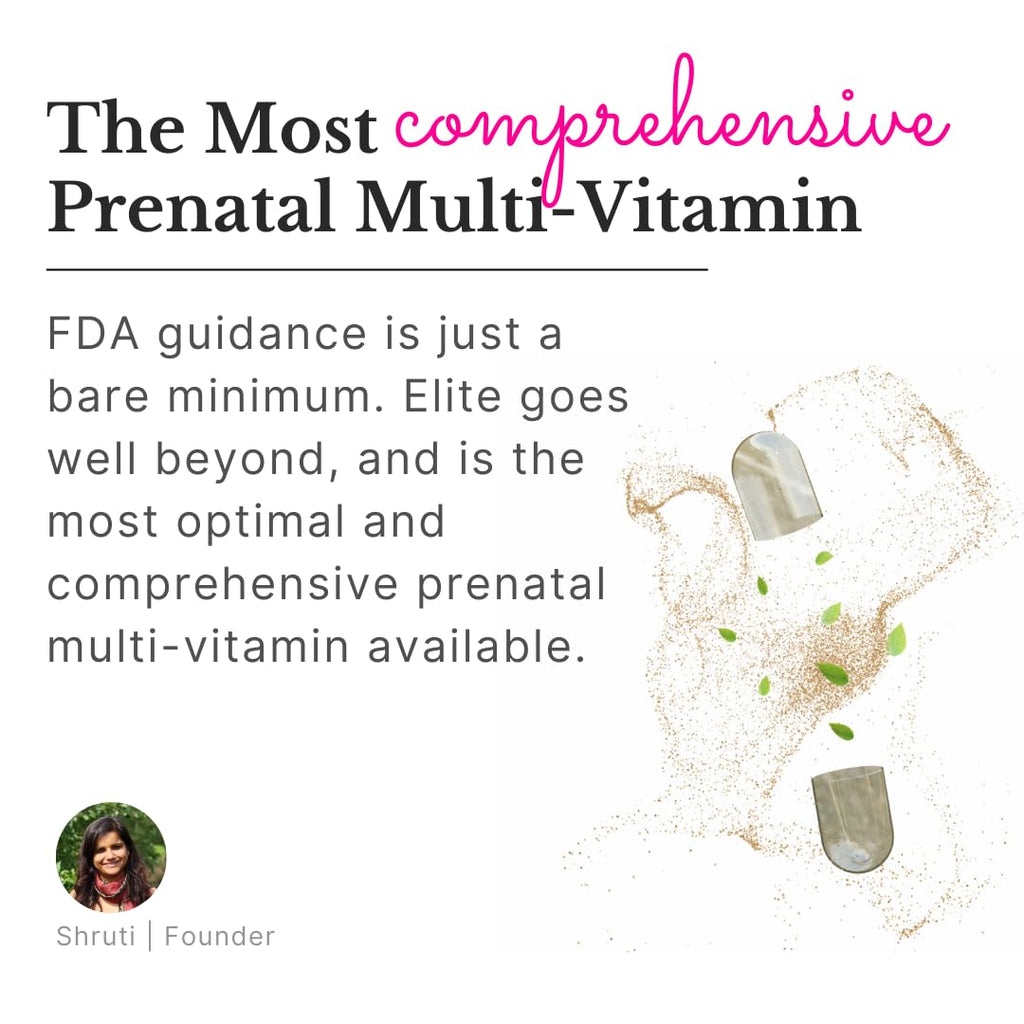 Ayurvedic Elite Prenatal Vitamins with Folate, Choline, Iron, Iodine & more | Made in USA | Optimal Bioavailability | Supports Baby's Growth and Brain Development | 30 Day Supply - OSH Wellness - TrustMedUSA