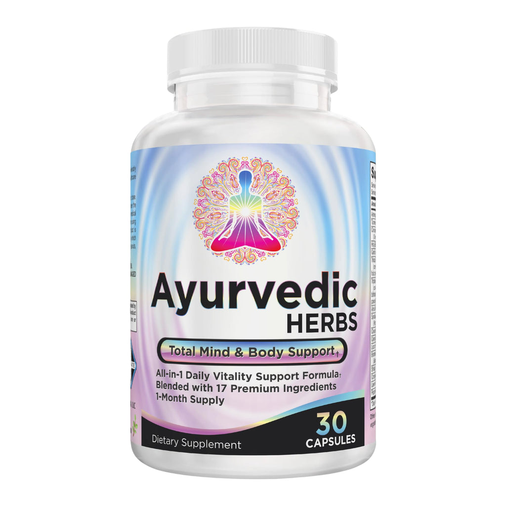 Ayurvedic Herbs 17-in-1 Supplement | Mind & Body Balance | Ayurveda Health Support Blend | Ayurvedic Supplements | 1-Month Supply | 30 Capsules - TrustMedUSA