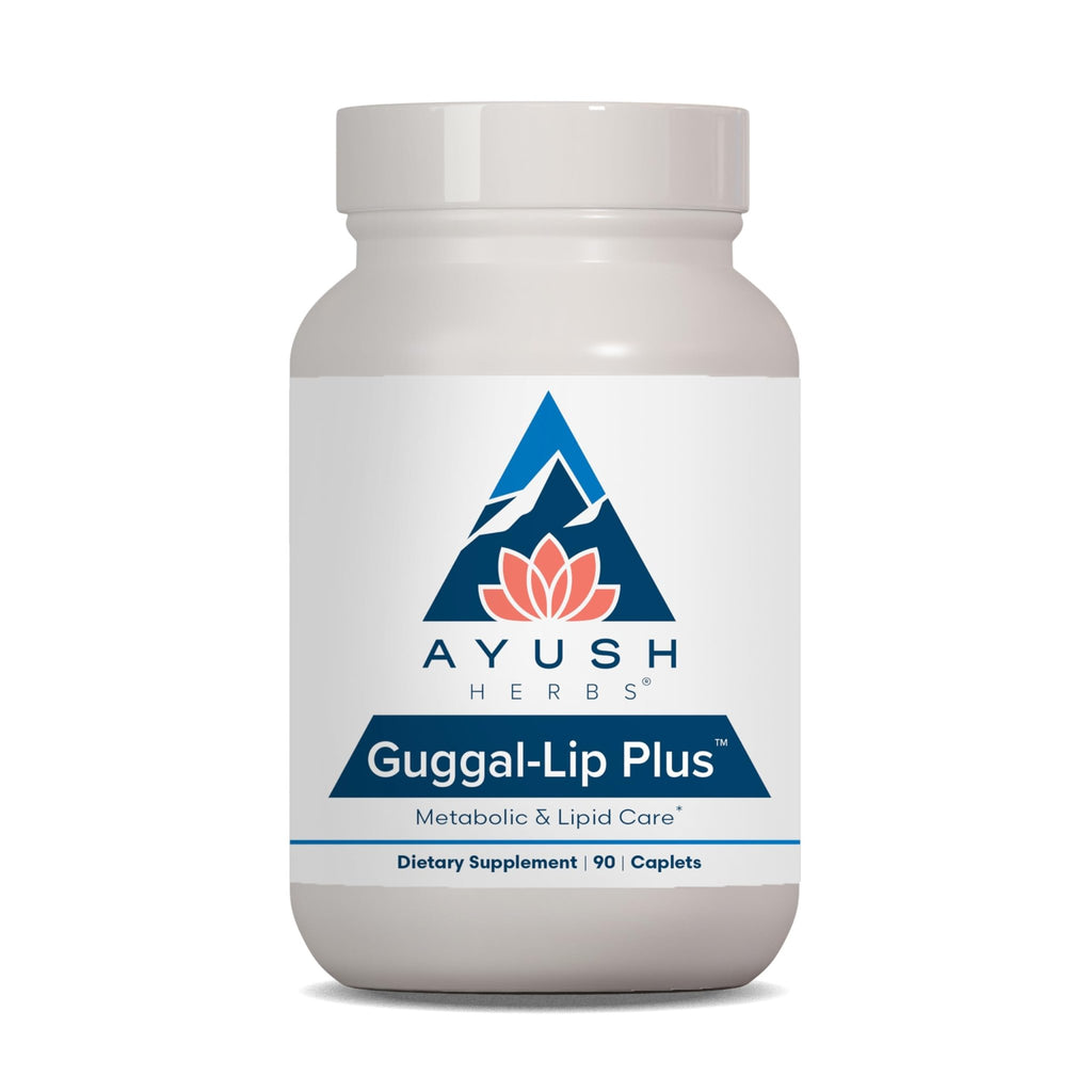 Ayush Herbs Guggal-Lip Plus - Metabolic Vitamins for Women & Men, Daily Pill, Pure & Natural Metabolic Health Supplement with Guggul - 90 Vegetarian Caplets (1 Count) - TrustMedUSA