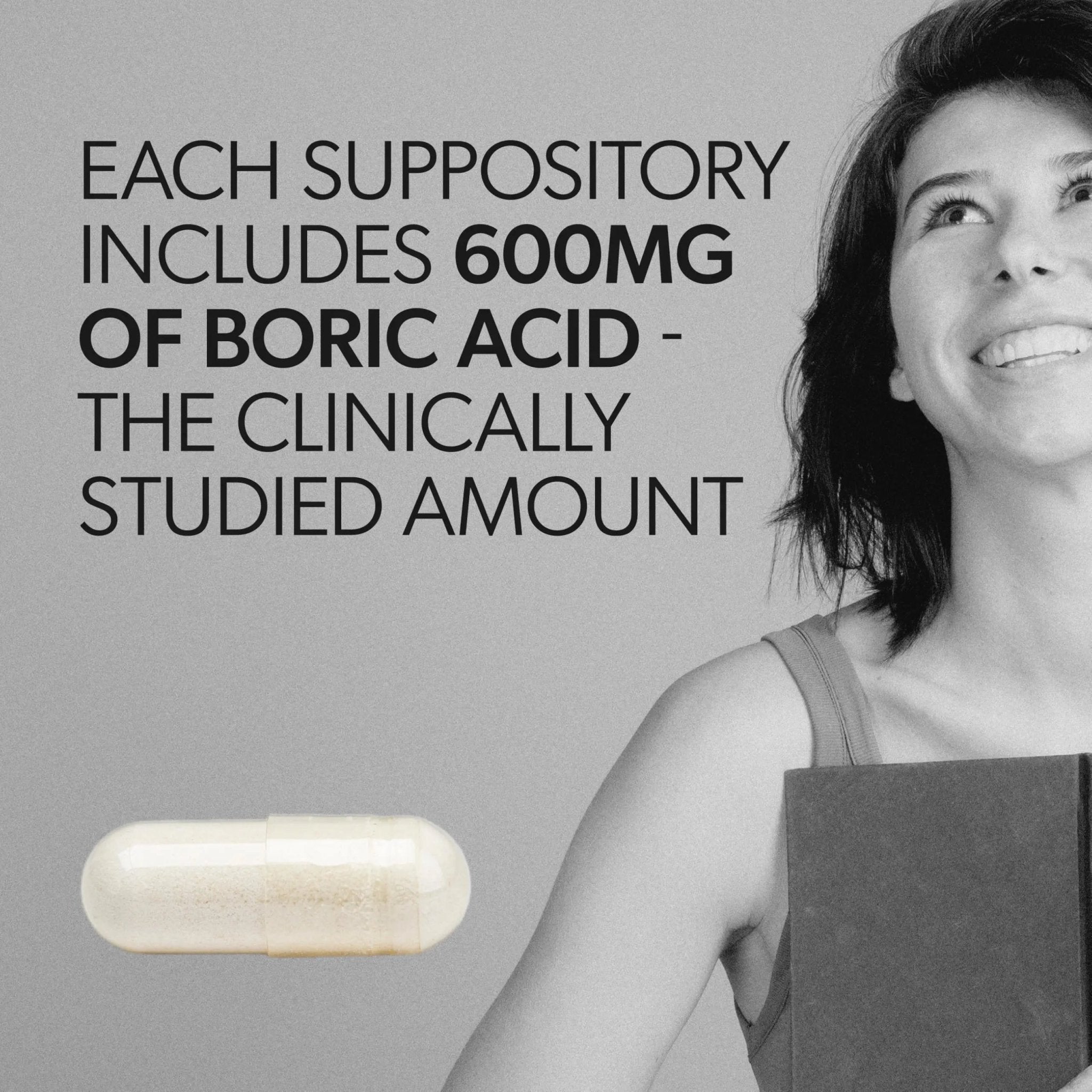 AZO® Boric Acid Vaginal Suppositories for Women, Helps Support Odor Control with Clinically Studied Boric Acid, Non-GMO, 30 Count - TrustMedUSA