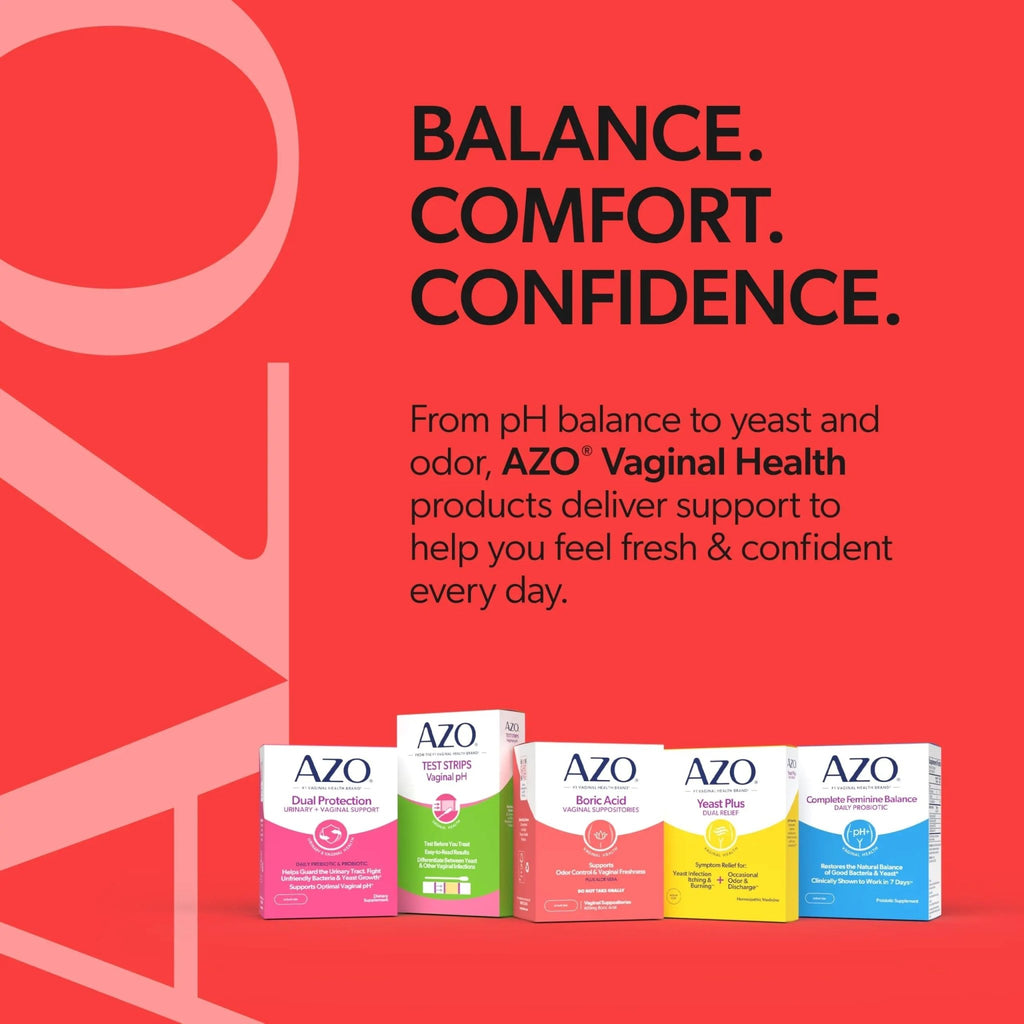 AZO® Boric Acid Vaginal Suppositories for Women, Helps Support Odor Control with Clinically Studied Boric Acid, Non-GMO, 30 Count - TrustMedUSA