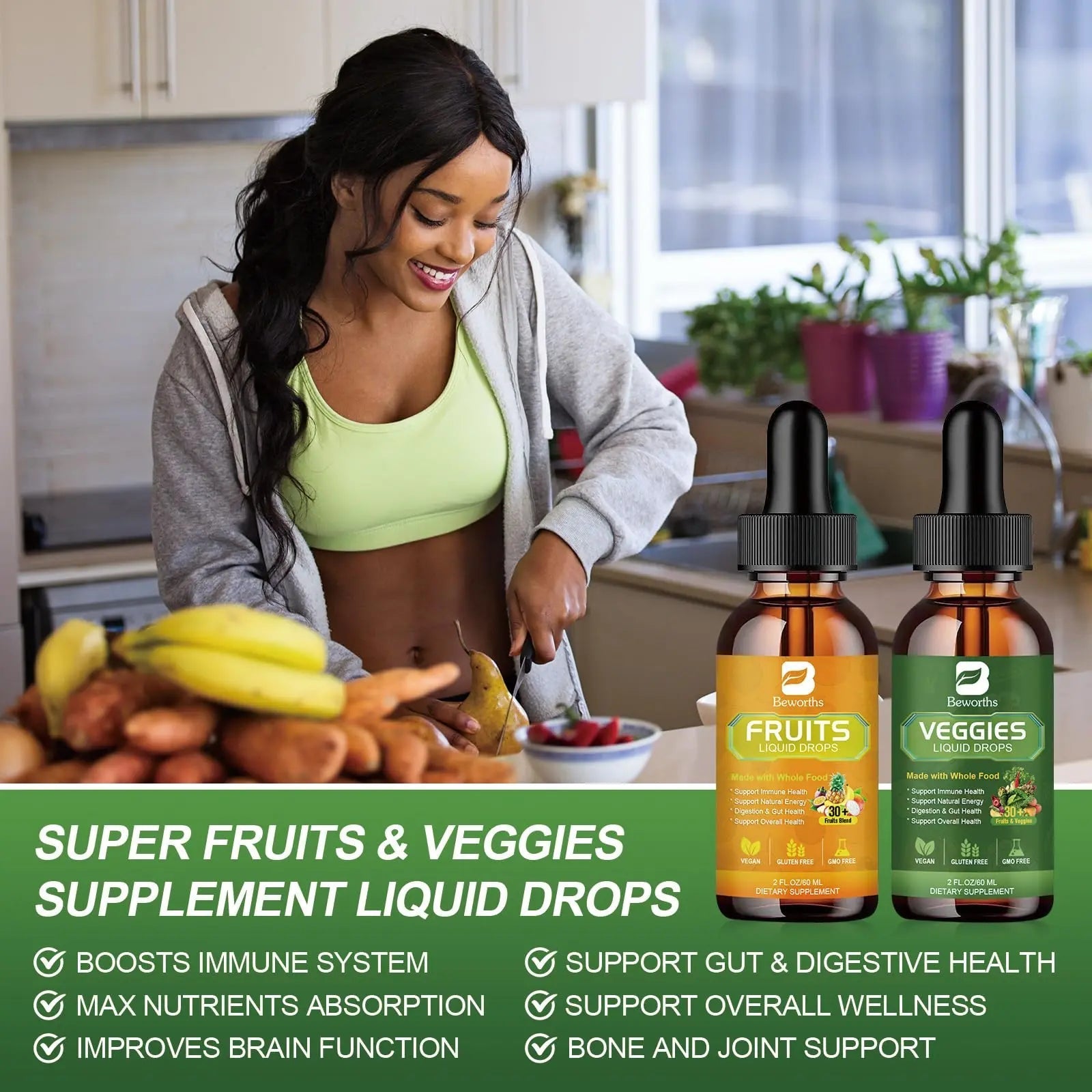 B BEWORTHS Fruits and Veggies Supplement - Balance of Natural Fruit and Vegetable - TrustMedUSA
