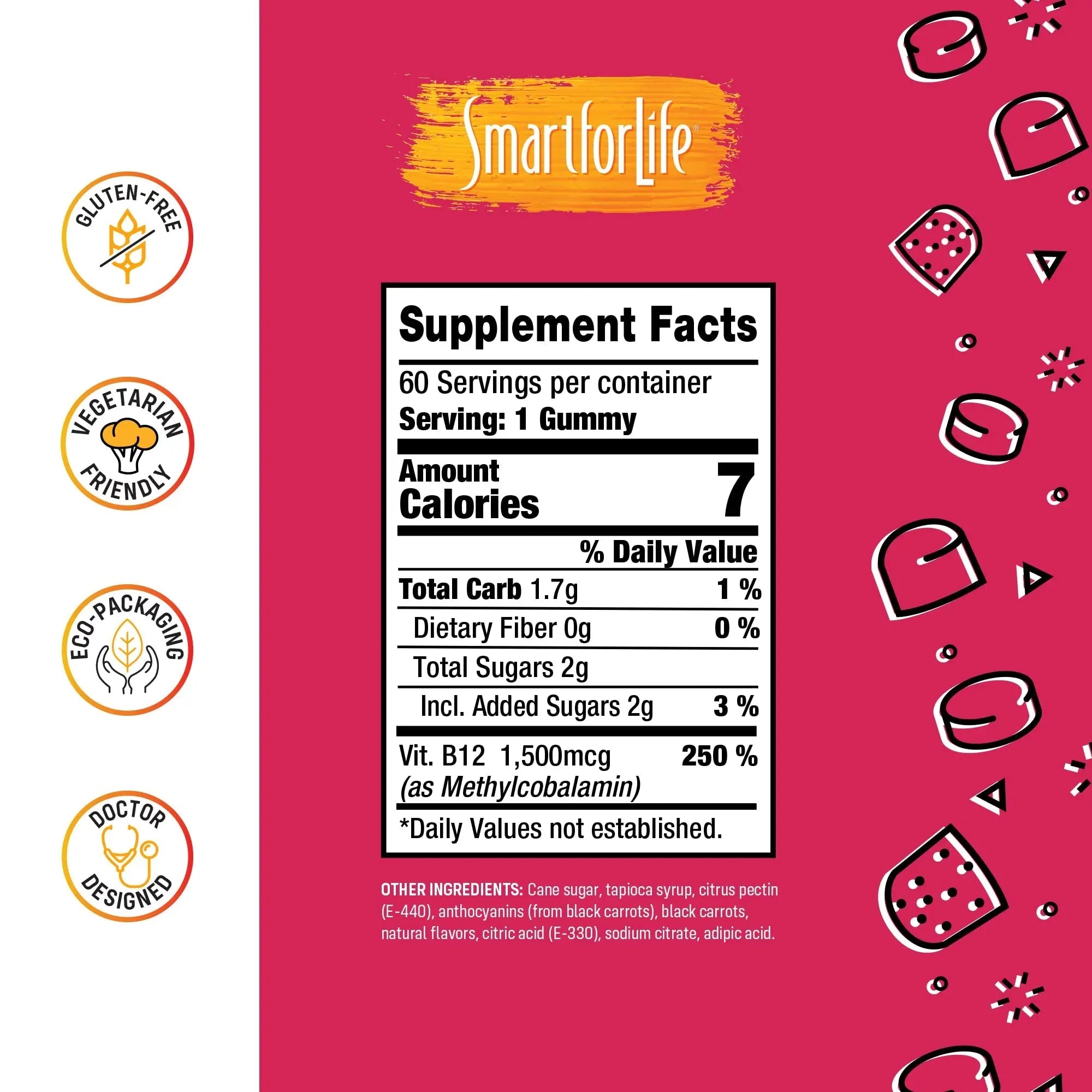 B12 Gummy Vitamins - 1500 mcg Vitamin B12 Gummies for Adults and Kids - Helps with Energy, Metabolism, Bone Nervous System Support - TrustMedUSA