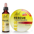 Bach RESCUE PASTILLES, Cranberry Flavor, 35 Count, and Bach 20mL Dropper, Natural Stress Relief, Homeopathic Flower Remedy, Vegetarian, Gluten and Sugar-Free, 35 Count - Maple Wellness Supplements