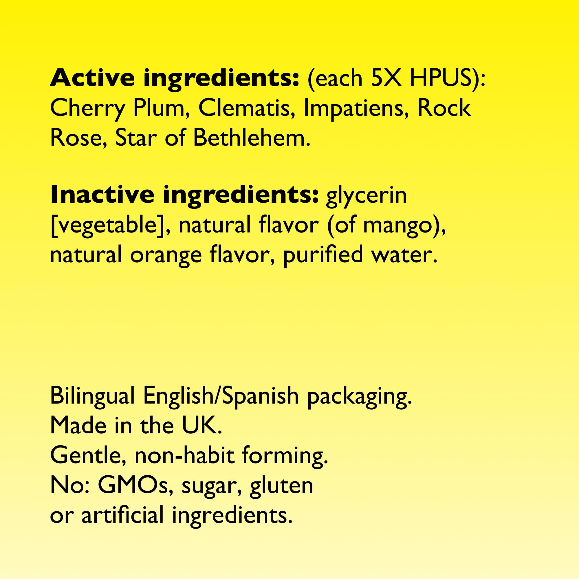 Bach RESCUE Remedy, Orange Mango Flavor, Stress Relief, Homeopathic, Flower Essences, 20mL - Maple Wellness Supplements