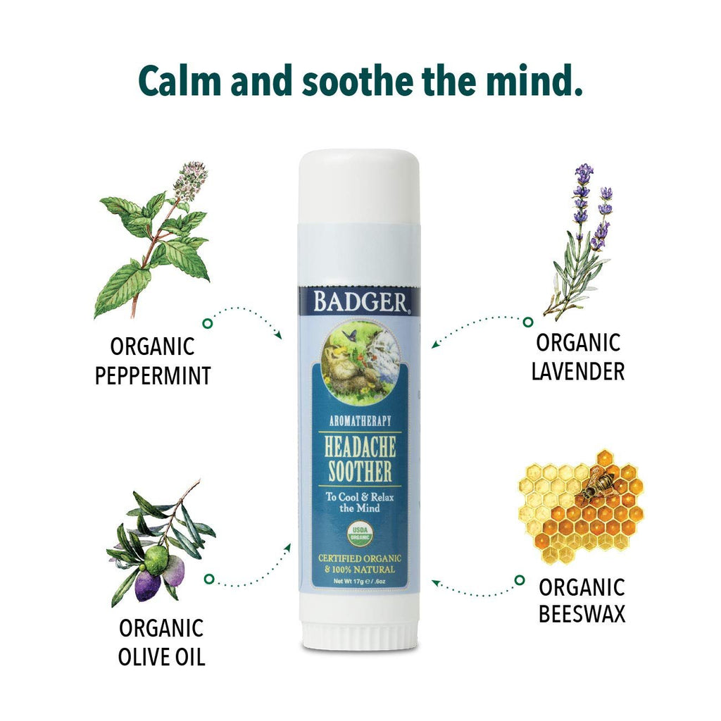 Badger Headache Soother - .6 oz Stick - TrustMedUSA