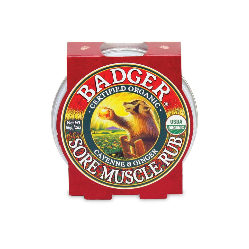 Badger Sore Muscle Rub Tin, Cayenne & Ginger, 2 oz (1 Pack) - TrustMedUSA