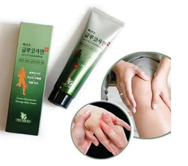 Baeknyencho Glucosamine Body Massage Cream 150ml x 2 EA. Fragrance-Free & Paraben Free. Natural Gel for Massage Therapy - TrustMedUSA