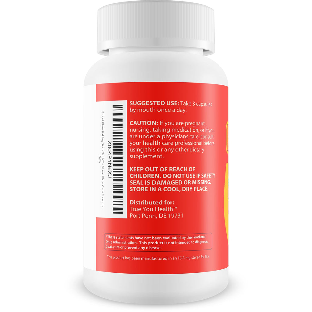 Baking Soda Trick for Men - Our Best Blood Flow Pills - Male Circulation Supplement for Advanced Blood Flow Care - Natural Circulation Supplements - Blood Circulation Supplements for Men - TrustMedUSA