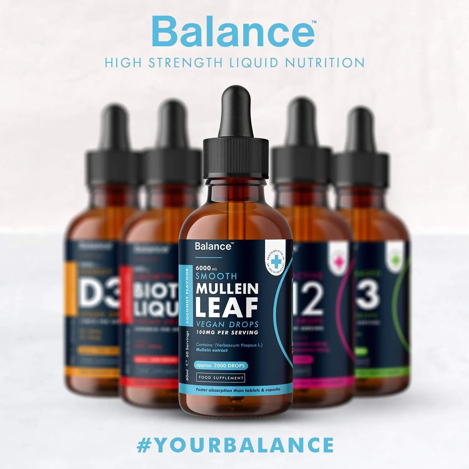 Balance Mullein Leaf Liquid Drops - 60ml for 2 Month Supply - High Strength - Vegan - TrustMedUSA