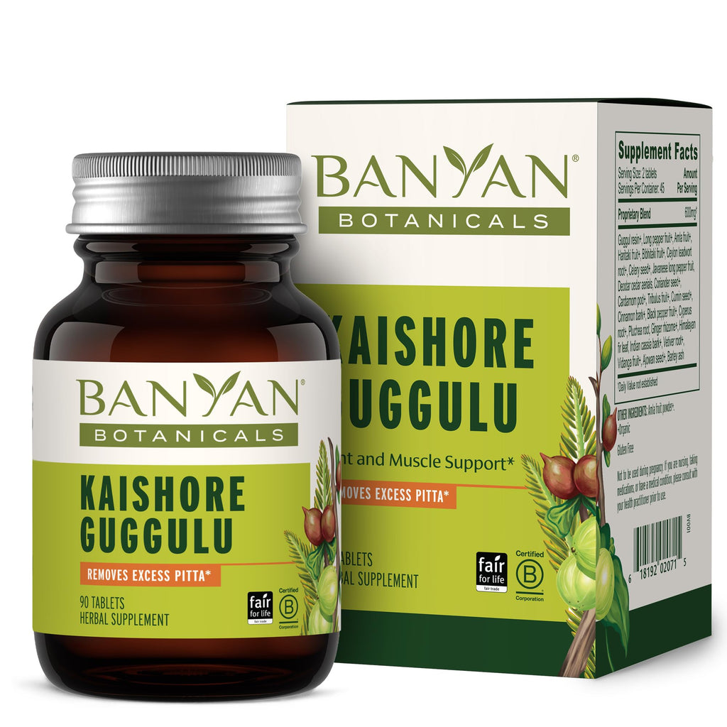 Banyan Botanicals Kaishore Guggulu – Organic Joint Support Supplement – Traditional Blend that Supports Healthy Joints, Muscles, and Connective Tissue* – 90 tablets – Non-GMO Sustainably Sourced Vegan - TrustMedUSA