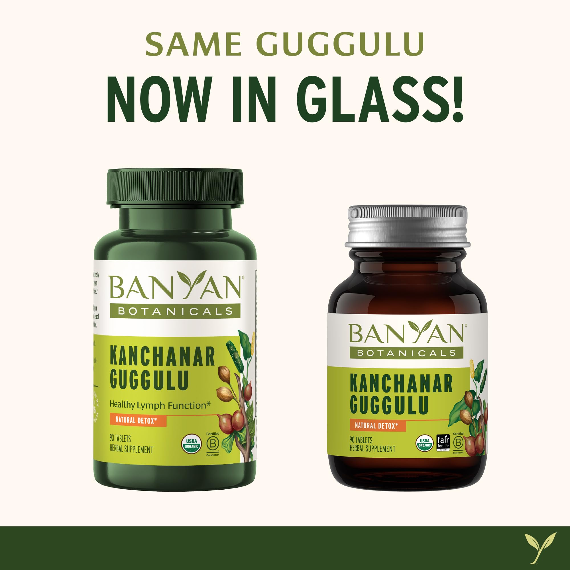 Banyan Botanicals Kanchanar Guggulu Tablets – Organic Lymph Supplement with Guggulu Resin – Promotes the Healthy Elimination of Natural Toxins* – 90 Tablets – Non-GMO Sustainably Sourced Vegan - TrustMedUSA