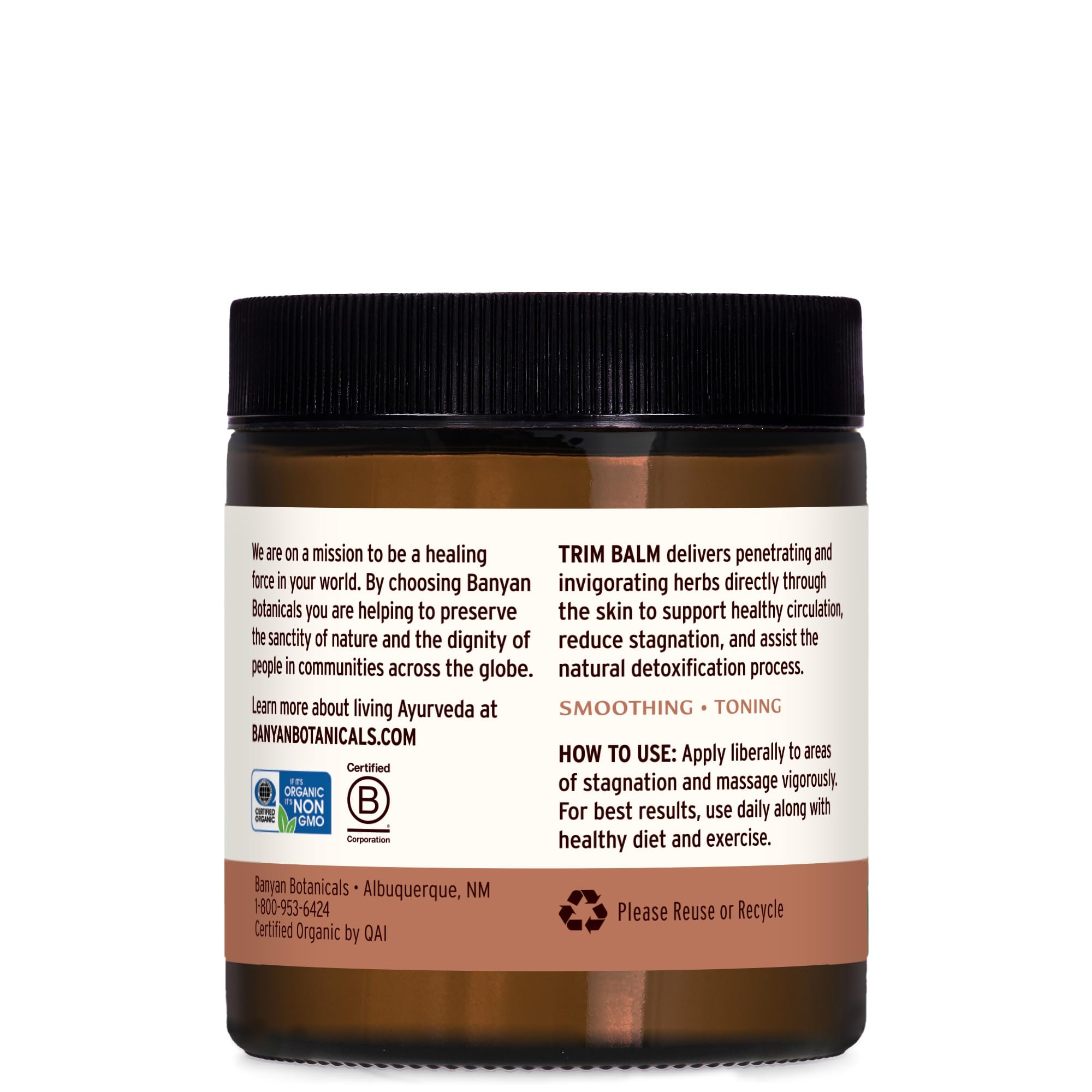 Banyan Botanicals Trim Balm - Certified Organic, 4 oz - Chitrak and Guggulu Increases Metabolism - TrustMedUSA