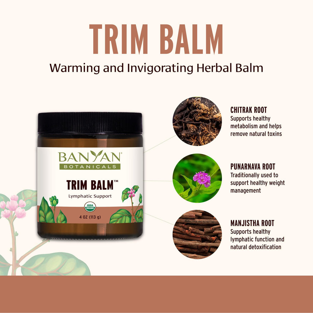 Banyan Botanicals Trim Balm - Certified Organic, 4 oz - Chitrak and Guggulu Increases Metabolism - TrustMedUSA