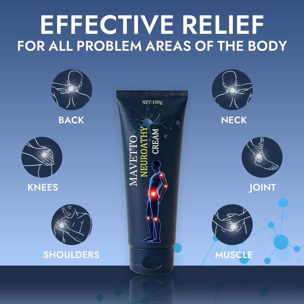 Bare Basics MAVETTO Neuropathy Relief Cream, Neurosoothe Formula Nerve Cream, Contains Capsaicin, Arnica, Menthol, MSM and Glucosamine, Improve Joint Discomfort, Increase Mobility (2pcs) - TrustMedUSA