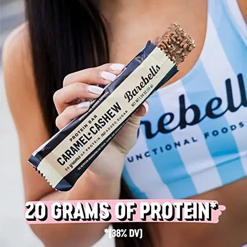 Barebells Protein Bars Caramel Cashew - 12 Count, 1.9oz Bars with 20g of High Protein - TrustMedUSA