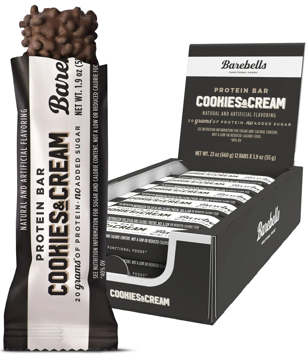 Barebells Protein Bars Cookies & Cream - 12 Count, 1.9oz Bars - Protein Snacks with 20g - TrustMedUSA