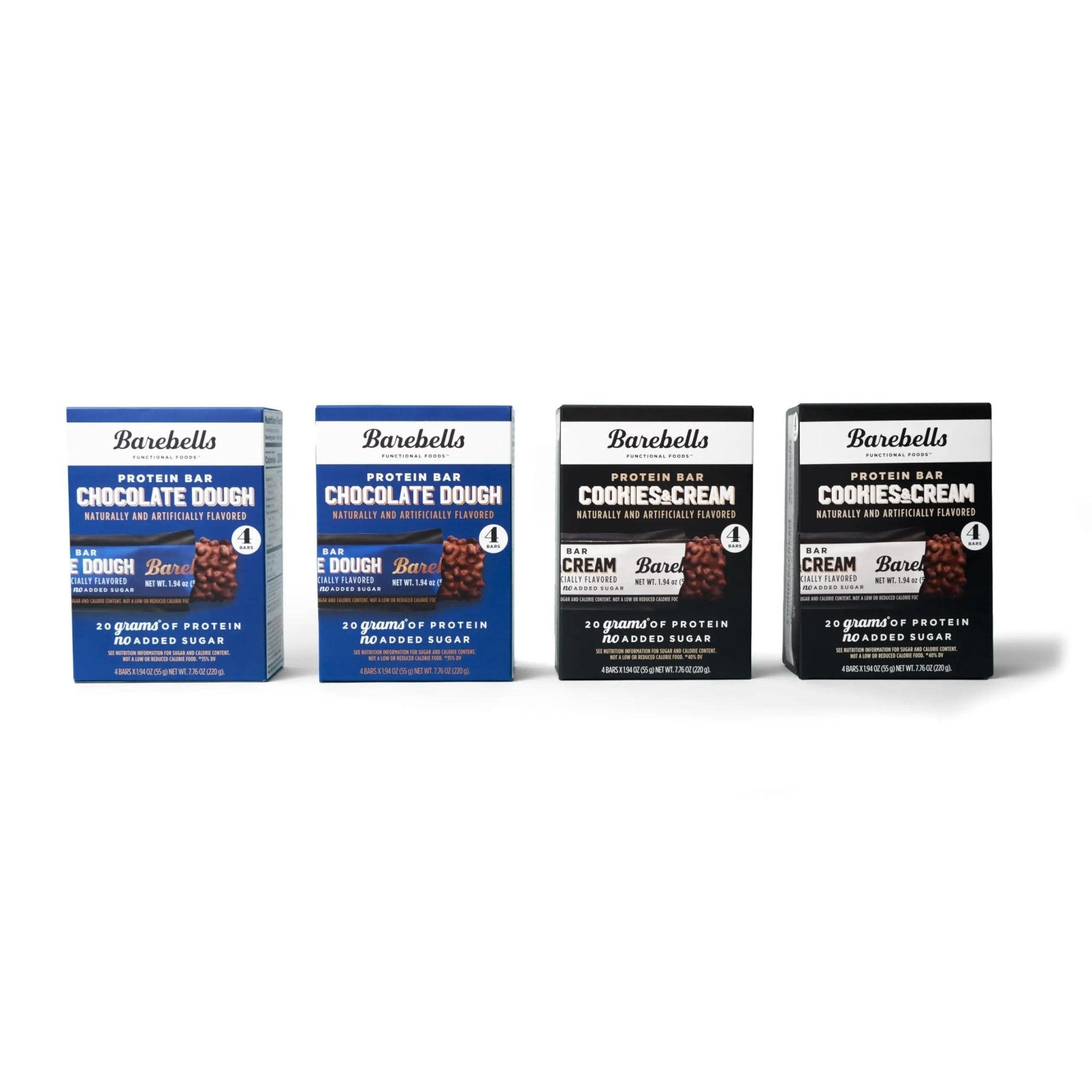 BAREBELLS Protein Bars Variety Value Pack - 16 Count, 1.9oz Bars - Protein Snacks - TrustMedUSA