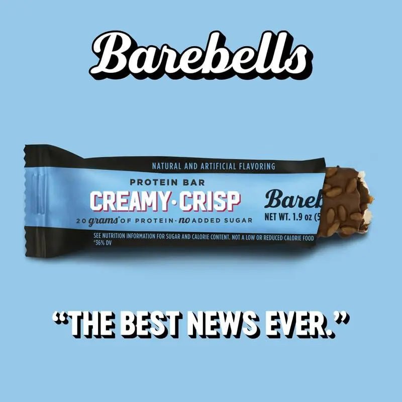 Barebells Protein Snacks Bars Creamy Crisp - 12 Count, 1.9oz Bars 55g of High Protein - TrustMedUSA