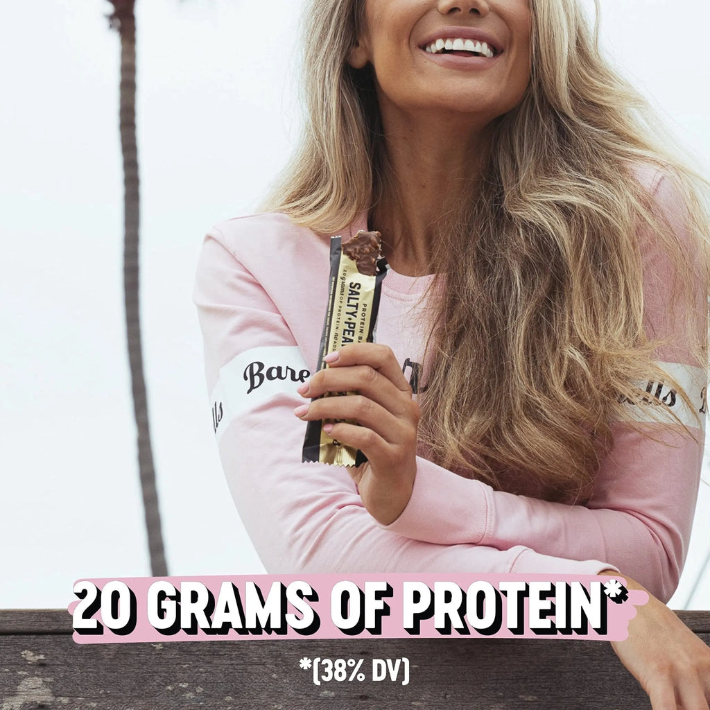 Barebells Salty Peanut Protein Bars, 12 Count - 20g Protein, 1g Sugar Snack Bars - TrustMedUSA