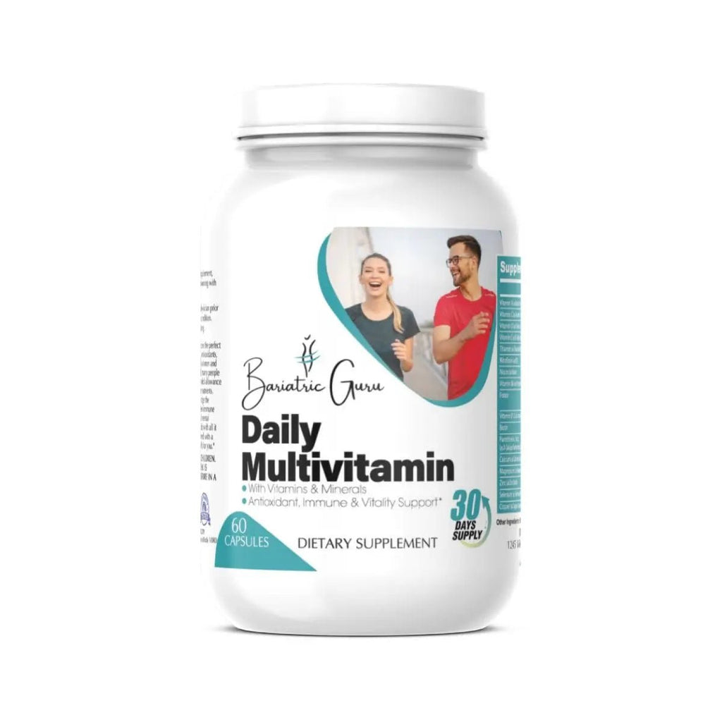 Bariatric Guru Daily Multivitamin – Complete Vitamins & Minerals with Vitamin A, C, D, E, B12, Biotin, Folate, Calcium, Magnesium, Zinc, Selenium, Chromium - TrustMedUSA