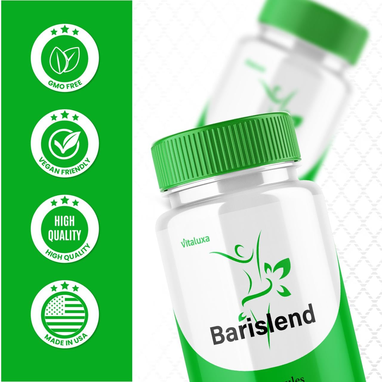 Barislend Capsules, Barisland Pills Pink Salt Blend for Women, Barislends Maximum Strength Supplement Official Advanced Formula Natural Energy Fitness Support, Bari Slend Review (60 Capsules) - Maple Wellness Supplements