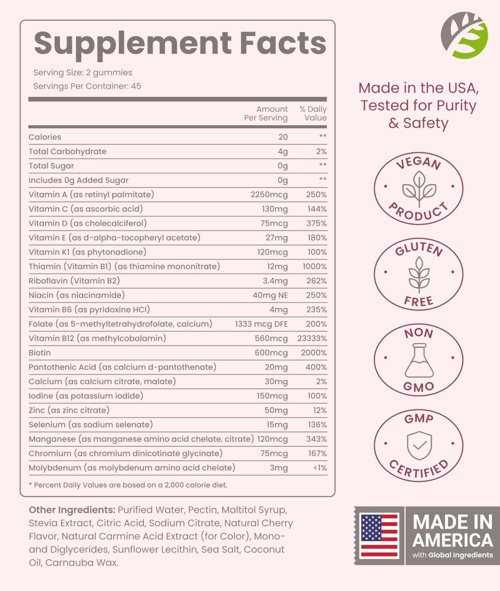 BariSlim Advanced Bariatric Multivitamin Gummies - Specially Formulated Bariatric Vitamins for Patients After Weight Loss Surgery - Supports Energy & Immune Health | Cherry (90 Vegan Gummies) - Maple Wellness Supplements