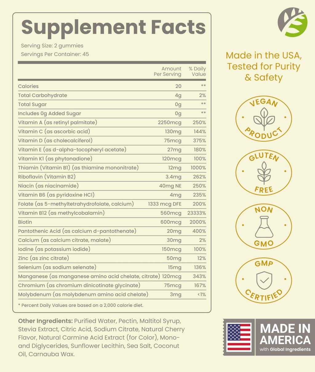 BariSlim Advanced Bariatric Multivitamin Gummies - Specially Formulated Bariatric Vitamins for Patients After Weight Loss Surgery - Supports Energy & Immune Health | Pineapple (90 Vegan Gummies) - Maple Wellness Supplements