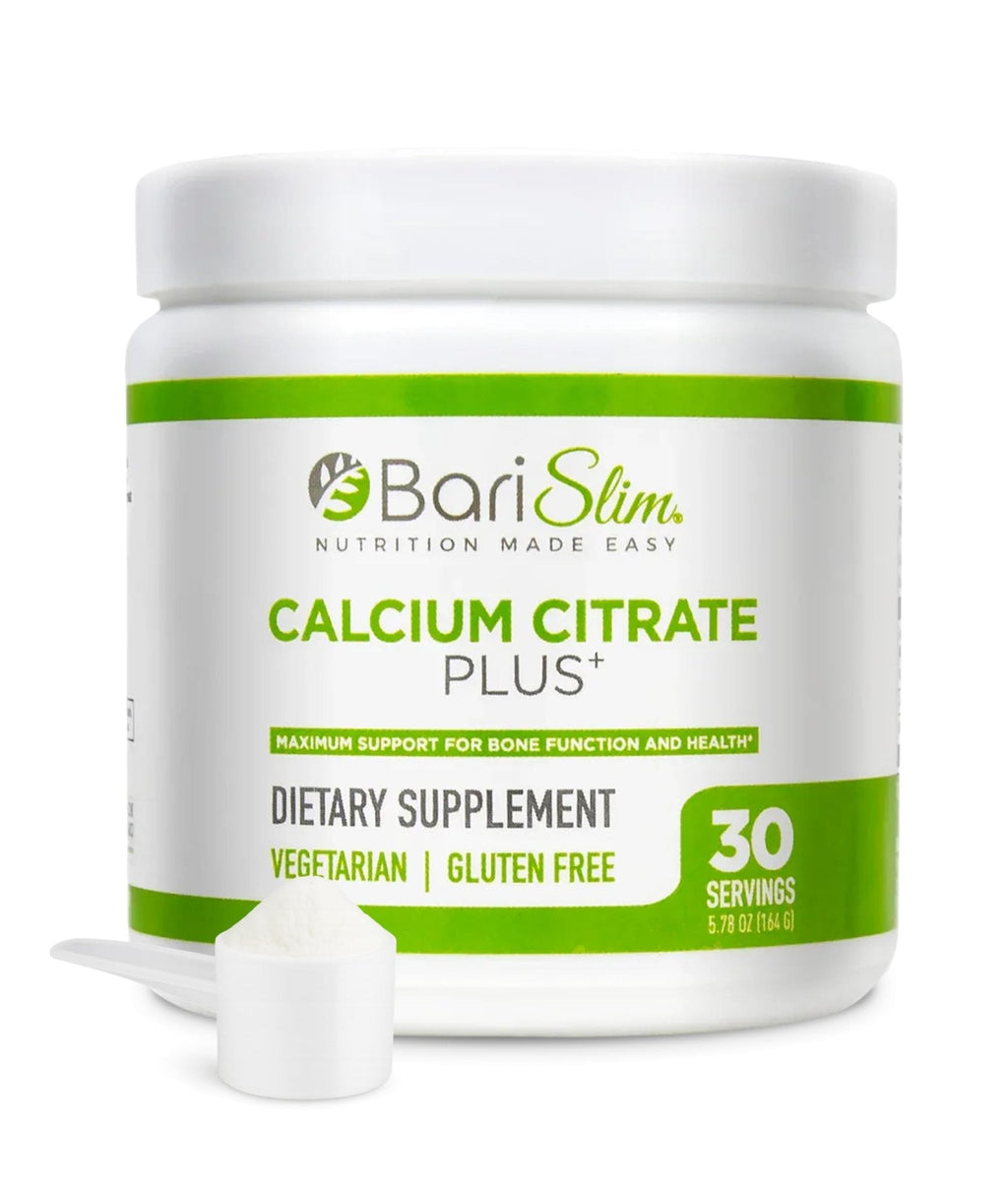 BariSlim Bariatric Calcium Citrate Plus Powder - Formulated for Patients After Weight Loss Surgery - Maximum Support for Bone Function and Health - Easy Digestion and Absorption | 600 mg (30 Servings) - Maple Wellness Supplements
