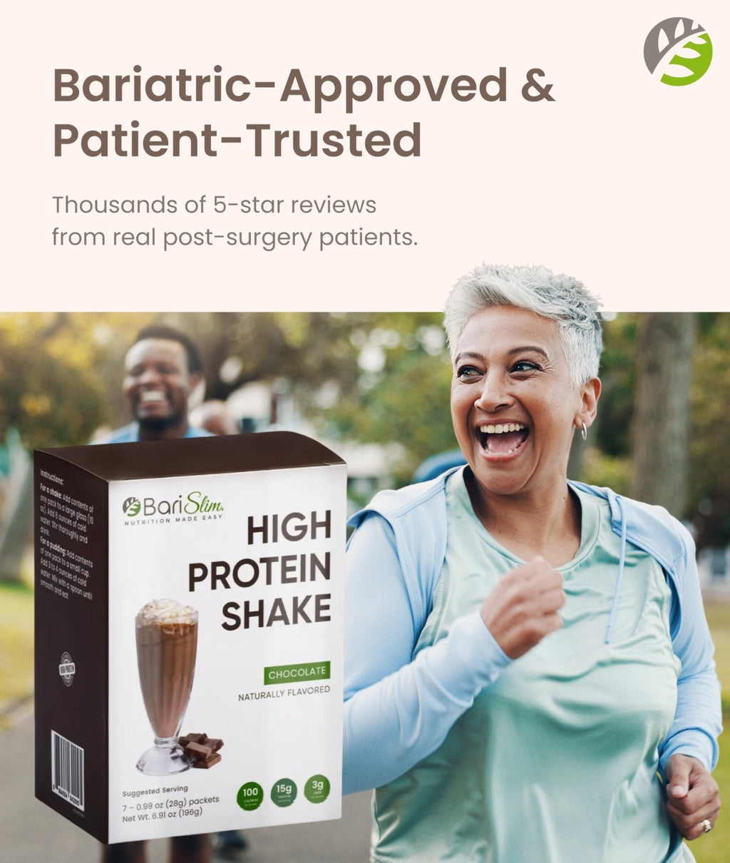 BariSlim High Protein Shake - Delicious & Nutritious Meal Replacement Shake - Low Sugar & Carb - Formulated for Bariatric Patients & Post-Weight Loss Surgery Support | Chocolate Shake (9 oz) - Maple Wellness Supplements