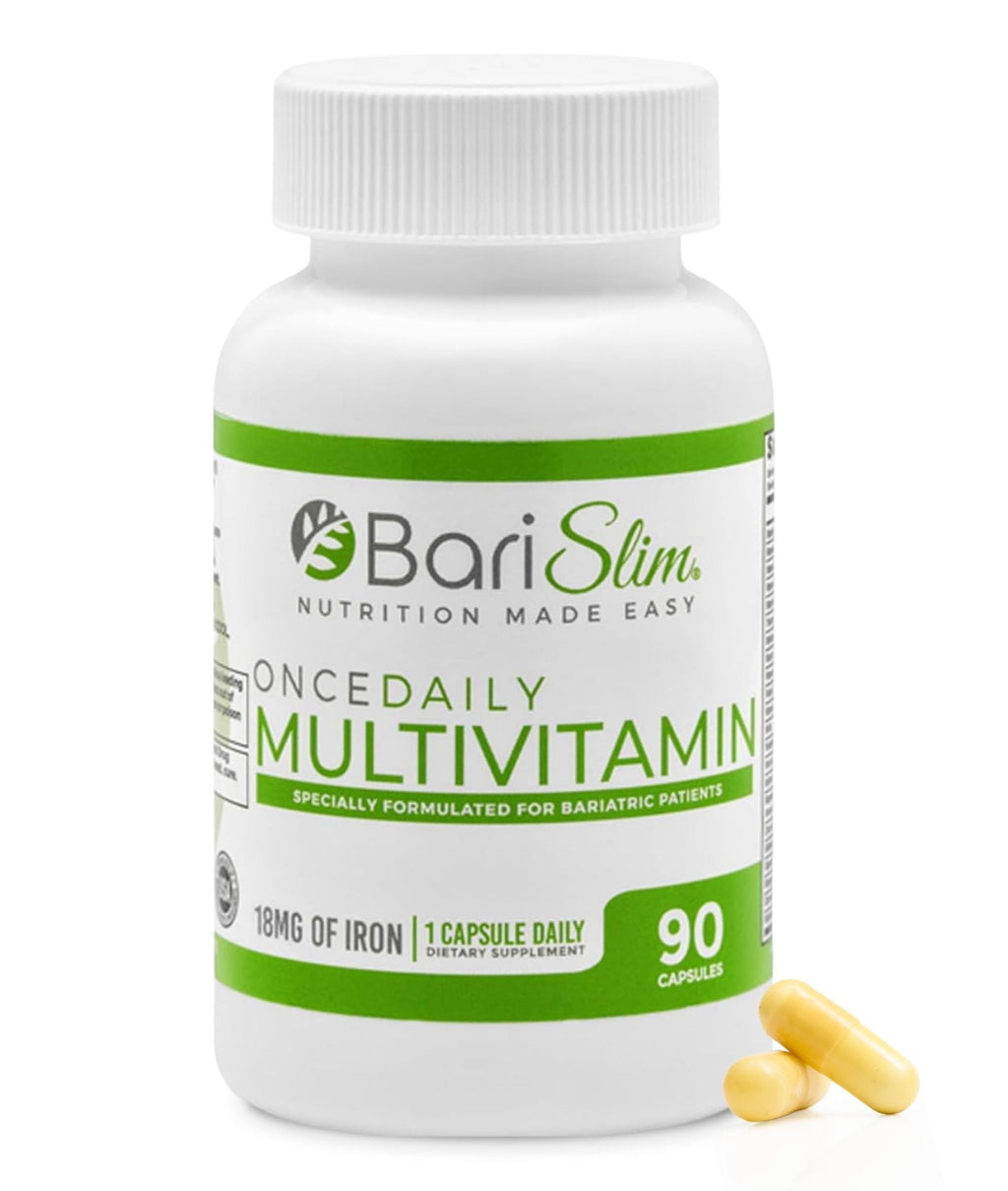 BariSlim Once Daily Bariatric Multivitamin Capsule - 18mg of Iron - Bariatric Vitamin & Supplement for Post Surgery Including Gastric Bypass & Gastric Sleeve | 90 Day Supply - Maple Wellness Supplements