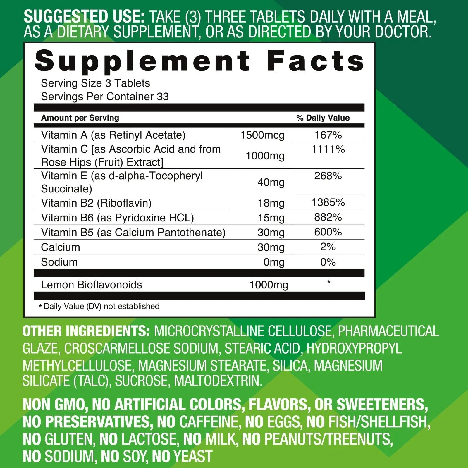 Basic Brands Aller Vite Nasal Support Tablets for Seasonal Allergy Relief, High Bioflavonoid Complex with Vitamins and Calcium, Gluten Free Daily Supplement, 100 Tablets - TrustMedUSA