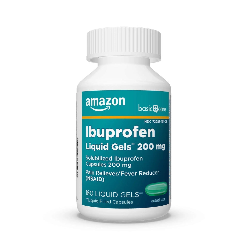 Basic Care Ibuprofen Liquid Gels, 160 Count - TrustMedUSA
