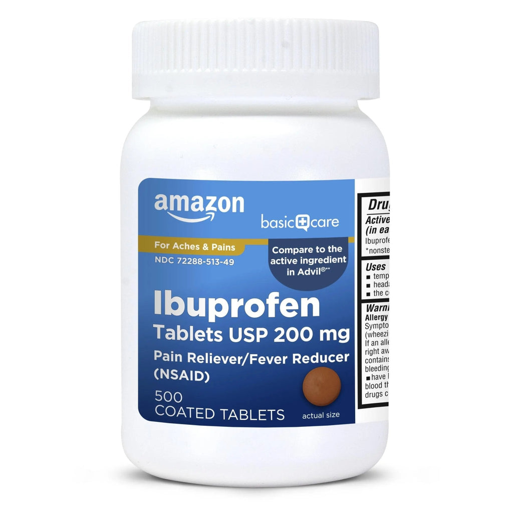 Basic Care Ibuprofen Tablets, 500 Count - TrustMedUSA