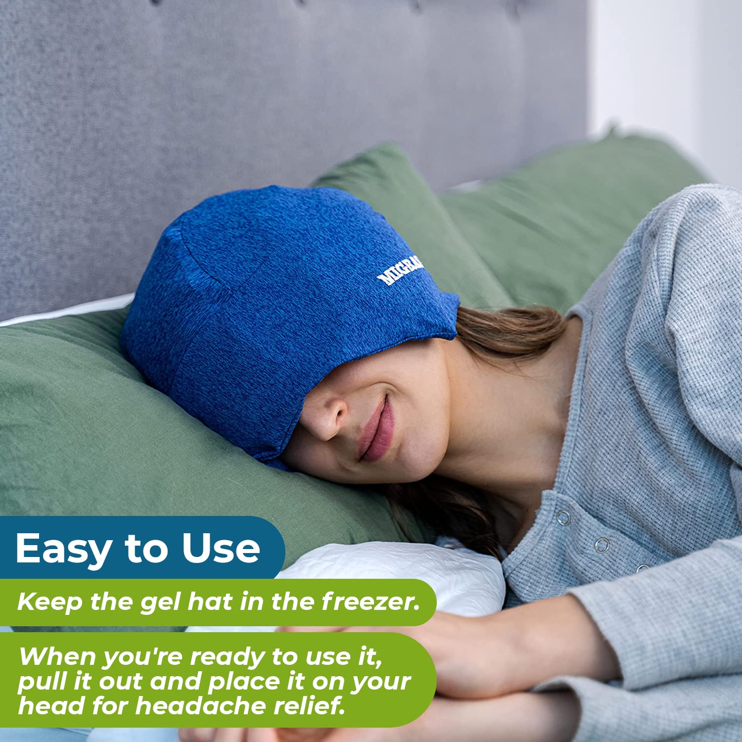 Basic Vigor Migrastil Extra Strength Migraine Stick & MigraFreeze Hat Bundle - TrustMedUSA