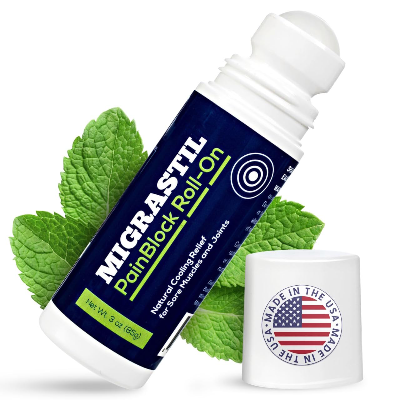 Basic Vigor Migrastil Extra Strength Neuropathy Cream (4 oz) and PainBlock Roll-On (3 oz) Bundle - TrustMedUSA