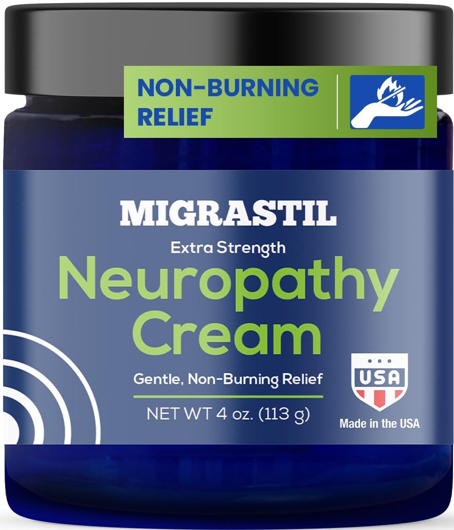 Basic Vigor Migrastil Extra Strength Neuropathy Cream (4 oz) and PainBlock Roll-On (3 oz) Bundle - TrustMedUSA