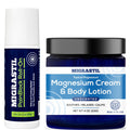 Basic Vigor Migrastil PainBlock Roll-On & Unscented Topical Magnesium Cream Bundle. Made in The USA. - TrustMedUSA