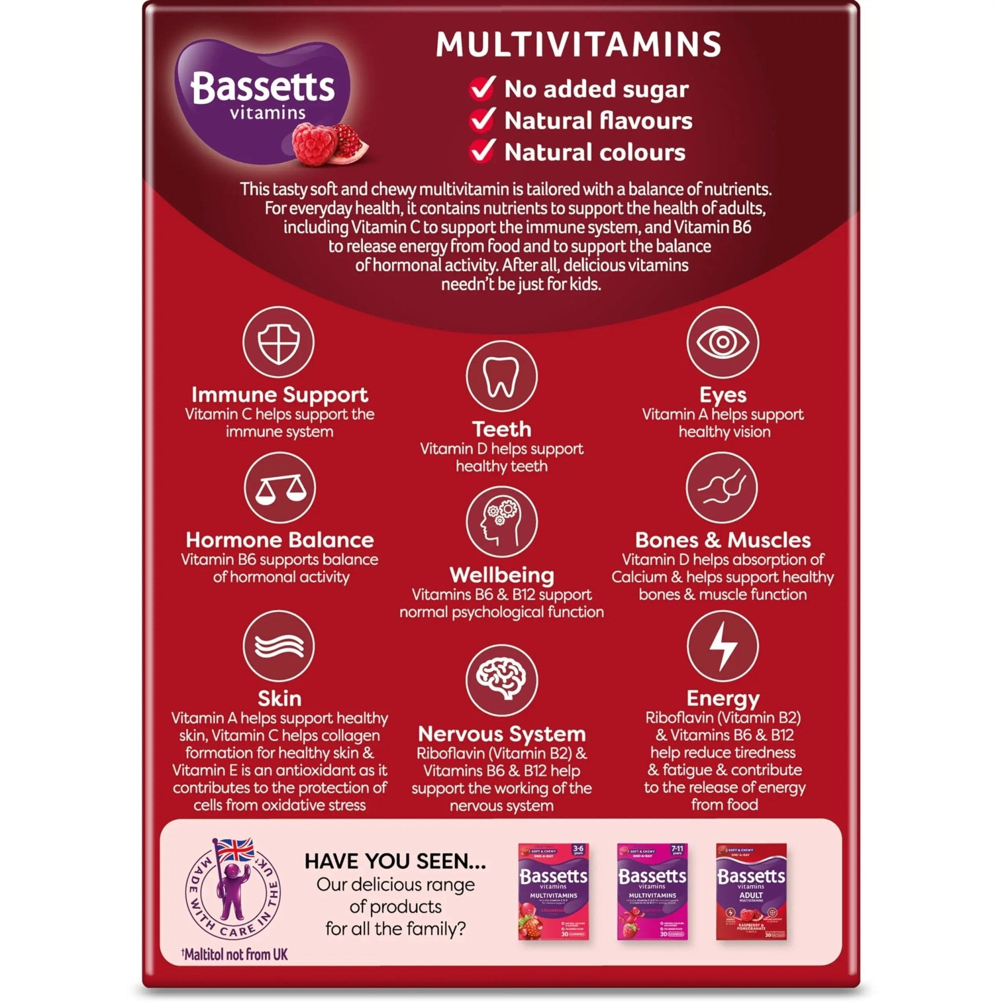Bassetts Vitamins Adults Multivitamins, 60 Pastilles - TrustMedUSA